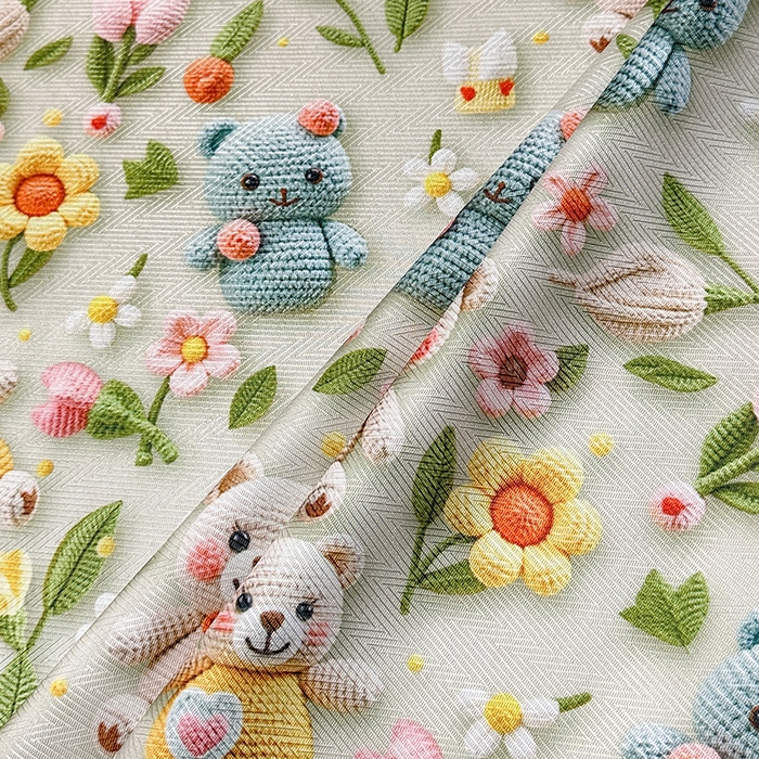 91家纺网 家纺一手货源 找家纺 许林家纺 2025春夏新款斜纹冰丝凉席轻奢高密大版 星辰小熊