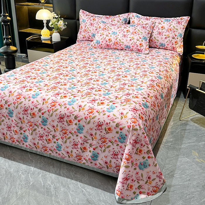 许林家纺 2025春夏新款斜纹冰丝凉席轻奢高密大版 幸卉