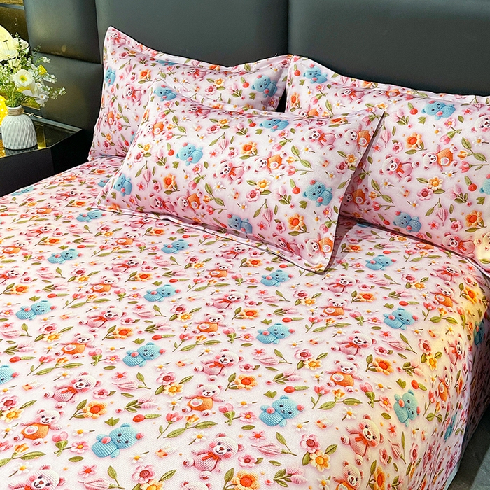 91家纺网 家纺一手货源 找家纺 许林家纺 2025春夏新款斜纹冰丝凉席轻奢高密大版 幸卉