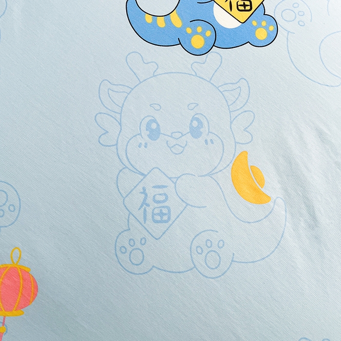 91家纺网 家纺一手货源 找家纺 金鑫汇家纺 2025新款13070全棉好卖花型套件系列-单被套 瑞龙送福