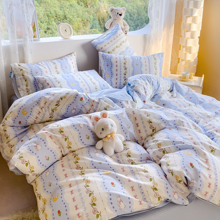 91家纺网 家纺一手货源 找家纺 金鑫汇家纺 2025新款13070全棉好卖花型套件系列-四件套 梨园花香