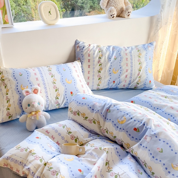 91家纺网 家纺一手货源 找家纺 金鑫汇家纺 2025新款13070全棉好卖花型套件系列-四件套 梨园花香