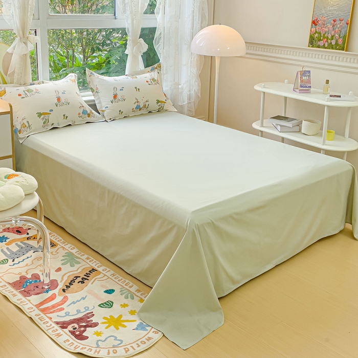 91家纺网 家纺一手货源 找家纺 金鑫汇家纺 2025新款13070全棉好卖花型套件系列-单被套 收获满满绿色