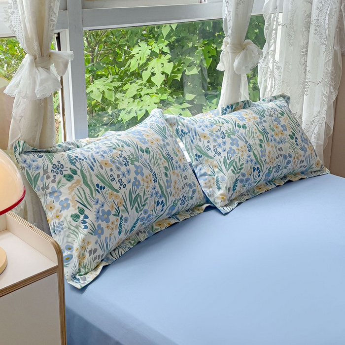 91家纺网 家纺一手货源 找家纺 金鑫汇家纺 2025新款13070全棉好卖花型套件系列-单被套 踏青