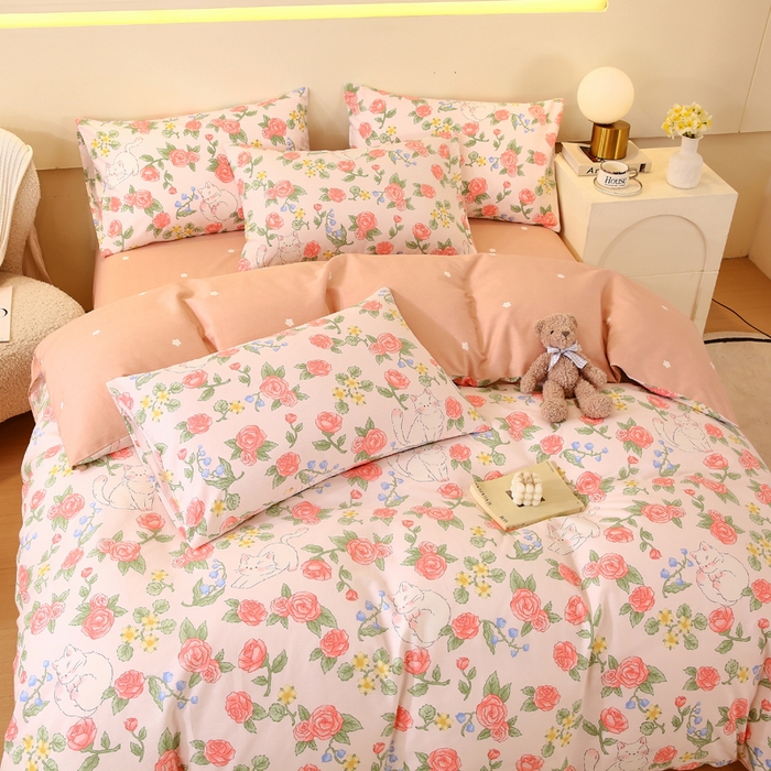 91家纺网 家纺一手货源 找家纺 金鑫汇家纺 2025新款13070全棉好卖花型套件系列-单被套 微洛花园