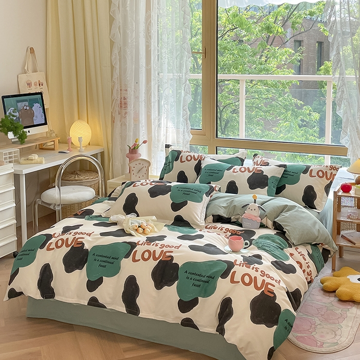 91家纺网 家纺一手货源 找家纺 金鑫汇家纺 2025新款13070全棉好卖花型套件系列-单被套 蜗居