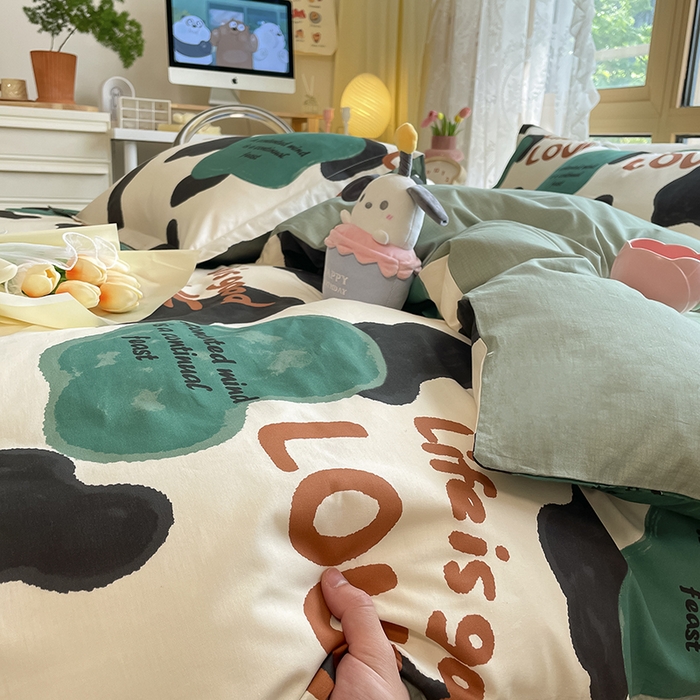 91家纺网 家纺一手货源 找家纺 金鑫汇家纺 2025新款13070全棉好卖花型套件系列-单被套 蜗居