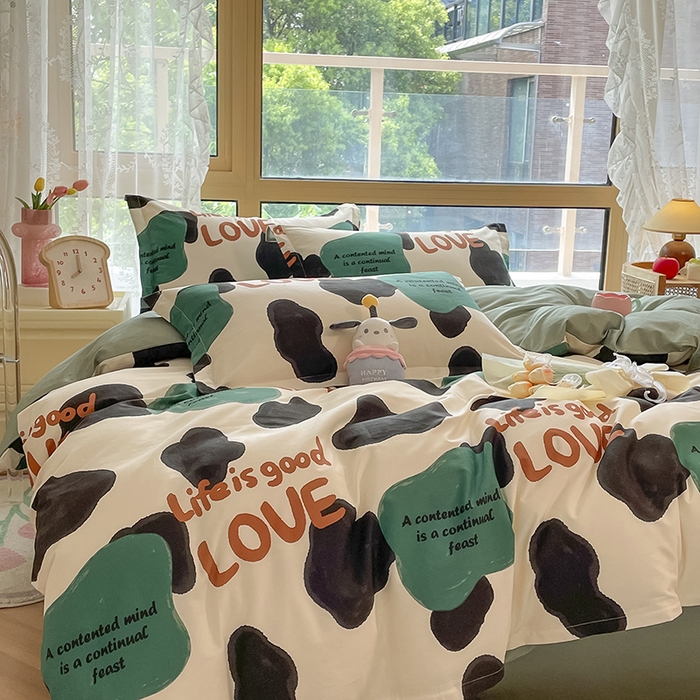 91家纺网 家纺一手货源 找家纺 金鑫汇家纺 2025新款13070全棉好卖花型套件系列-单被套 蜗居