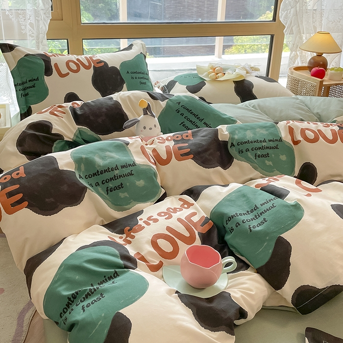 91家纺网 家纺一手货源 找家纺 金鑫汇家纺 2025新款13070全棉好卖花型套件系列-单被套 蜗居