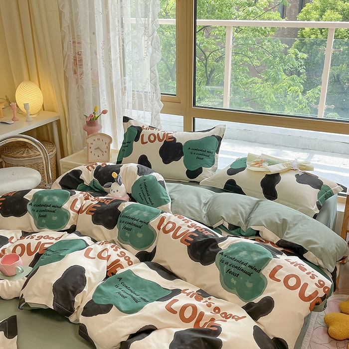 91家纺网 家纺一手货源 找家纺 金鑫汇家纺 2025新款13070全棉好卖花型套件系列-单被套 蜗居