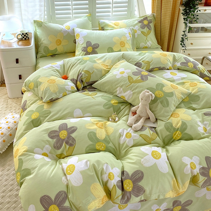 91家纺网 家纺一手货源 找家纺 金鑫汇家纺 2025新款13070全棉好卖花型套件系列-单被套 五彩缤纷