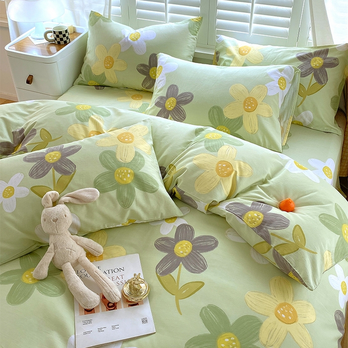 91家纺网 家纺一手货源 找家纺 金鑫汇家纺 2025新款13070全棉好卖花型套件系列-单被套 五彩缤纷