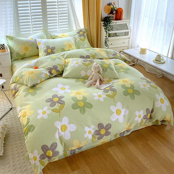 91家纺网 家纺一手货源 找家纺 金鑫汇家纺 2025新款13070全棉好卖花型套件系列-单被套 五彩缤纷