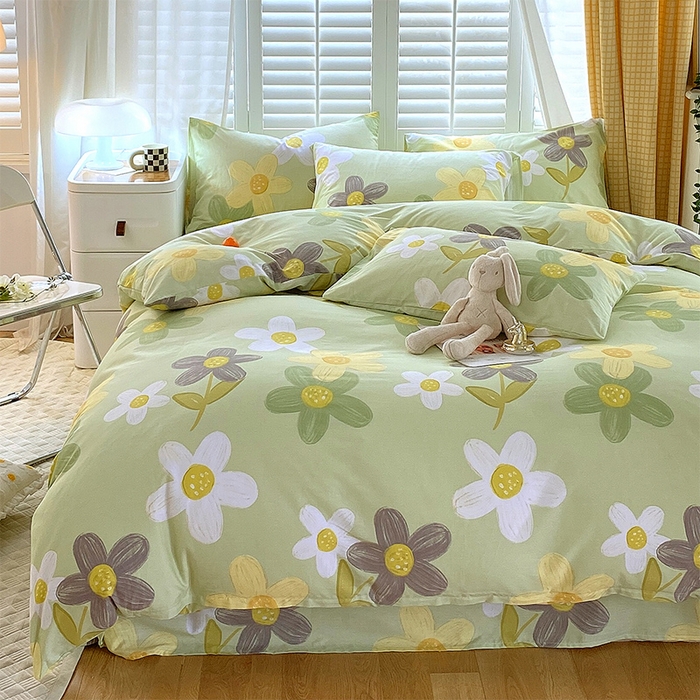 91家纺网 家纺一手货源 找家纺 金鑫汇家纺 2025新款13070全棉好卖花型套件系列-单被套 五彩缤纷