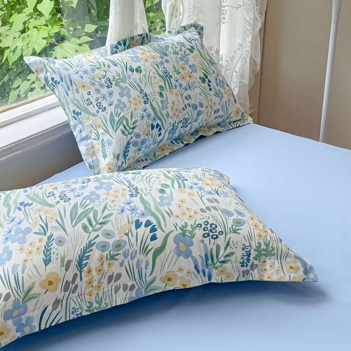 91家纺网 家纺一手货源 找家纺 金鑫汇家纺 2025新款13070全棉好卖花型套件系列-四件套 踏青