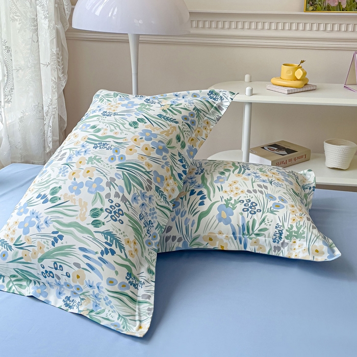 91家纺网 家纺一手货源 找家纺 金鑫汇家纺 2025新款13070全棉好卖花型套件系列-四件套 踏青