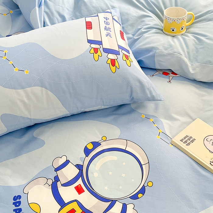 91家纺网 家纺一手货源 找家纺 金鑫汇家纺 2025新款13070全棉好卖花型套件系列-单被套 星际穿越