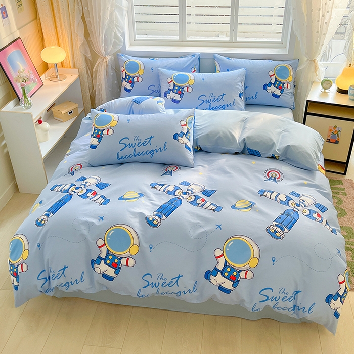 91家纺网 家纺一手货源 找家纺 金鑫汇家纺 2025新款13070全棉好卖花型套件系列-单被套 宇宙奥秘