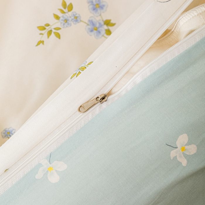 91家纺网 家纺一手货源 找家纺 金鑫汇家纺 2025新款13070全棉好卖花型套件系列-四件套 花丛兔