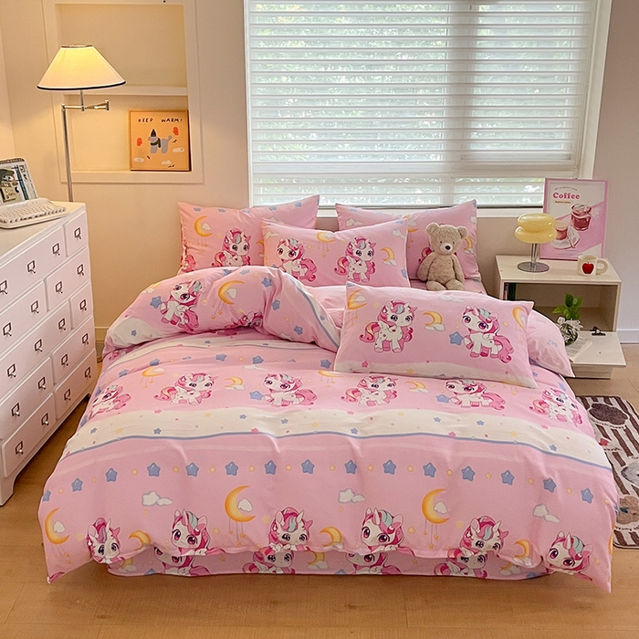 金鑫汇家纺 2025新款13070全棉好卖花型套件系列-单被套 小马莉儿