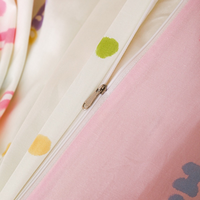 91家纺网 家纺一手货源 找家纺 金鑫汇家纺 2025新款13070全棉好卖花型套件系列-四件套 奇趣小兔