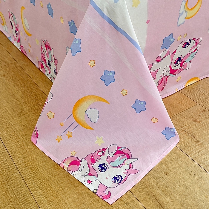 91家纺网 家纺一手货源 找家纺 金鑫汇家纺 2025新款13070全棉好卖花型套件系列-四件套 小马莉儿