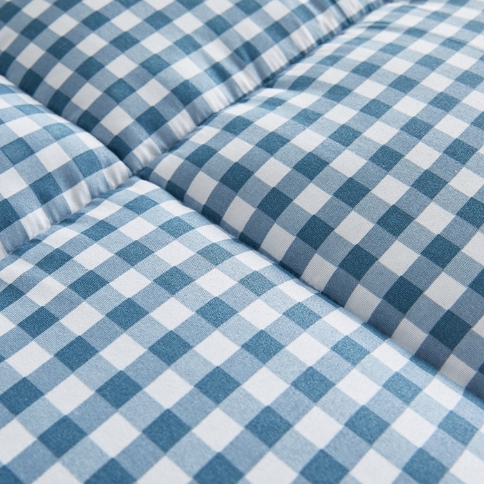 91家纺网 家纺一手货源 找家纺 元昊床垫 2025新款新疆棉花床垫学生宿舍床褥子垫被软垫棉花垫子 格子蓝