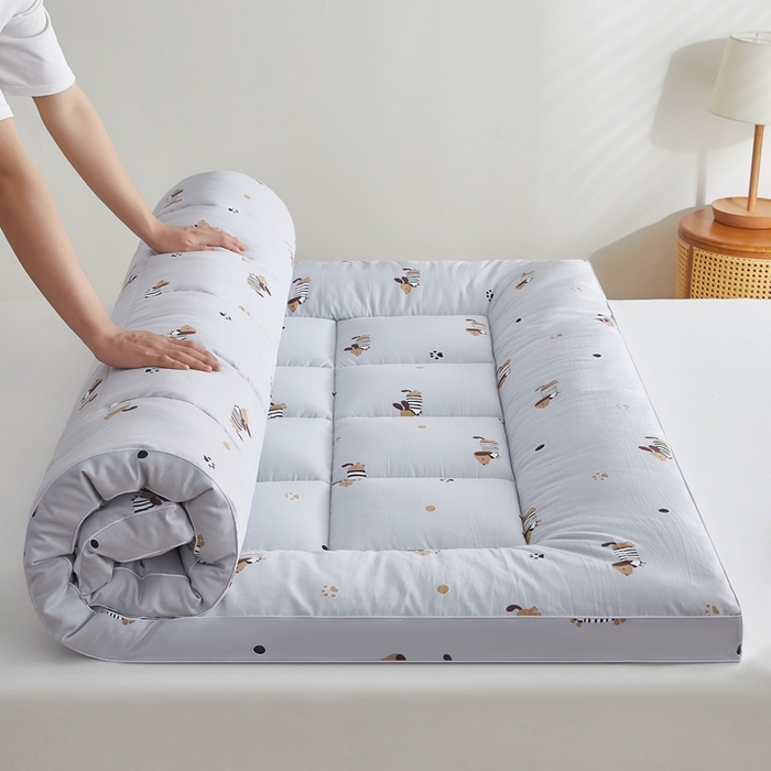 91家纺网 家纺一手货源 找家纺 元昊床垫 2025新款新疆棉花床垫学生宿舍床褥子垫被软垫棉花垫子 玛奇朵-灰