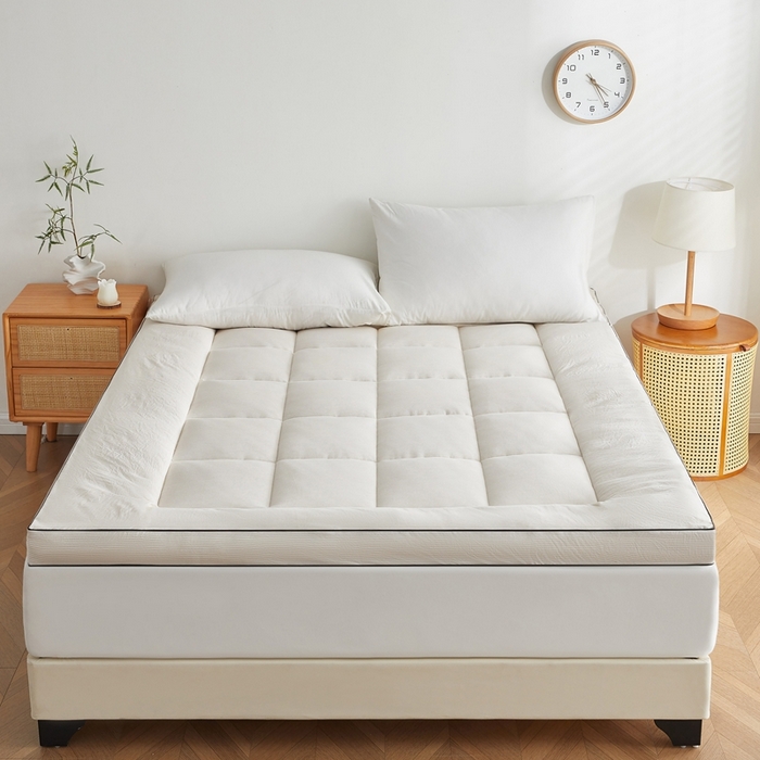 91家纺网 家纺一手货源 找家纺 元昊床垫 2025新款新疆棉花床垫学生宿舍床褥子垫被软垫棉花垫子 条纹咖