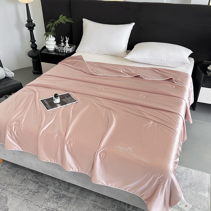 91家纺网 家纺一手货源 找家纺 织布人 2025新款夏被凉感丝大豆被夏凉被单人被轻奢学生宿舍空调被子被芯 凉感丝大豆夏被-豆沙