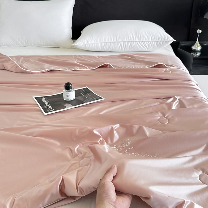 91家纺网 家纺一手货源 找家纺 织布人 2025新款夏被凉感丝大豆被夏凉被单人被轻奢学生宿舍空调被子被芯 凉感丝大豆夏被-豆沙