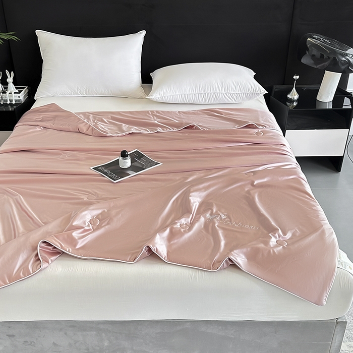 91家纺网 家纺一手货源 找家纺 织布人 2025新款夏被凉感丝大豆被夏凉被单人被轻奢学生宿舍空调被子被芯 凉感丝大豆夏被-豆沙