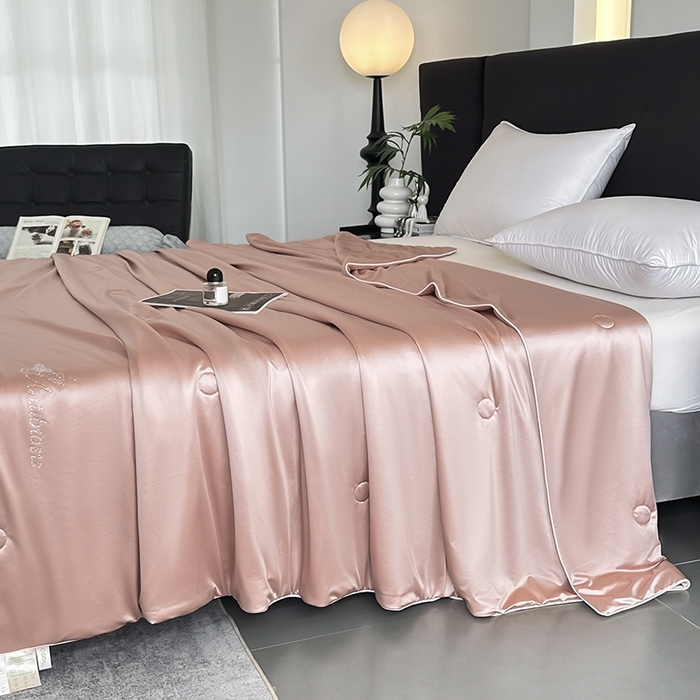 91家纺网 家纺一手货源 找家纺 织布人 2025新款夏被凉感丝大豆被夏凉被单人被轻奢学生宿舍空调被子被芯 凉感丝大豆夏被-豆沙