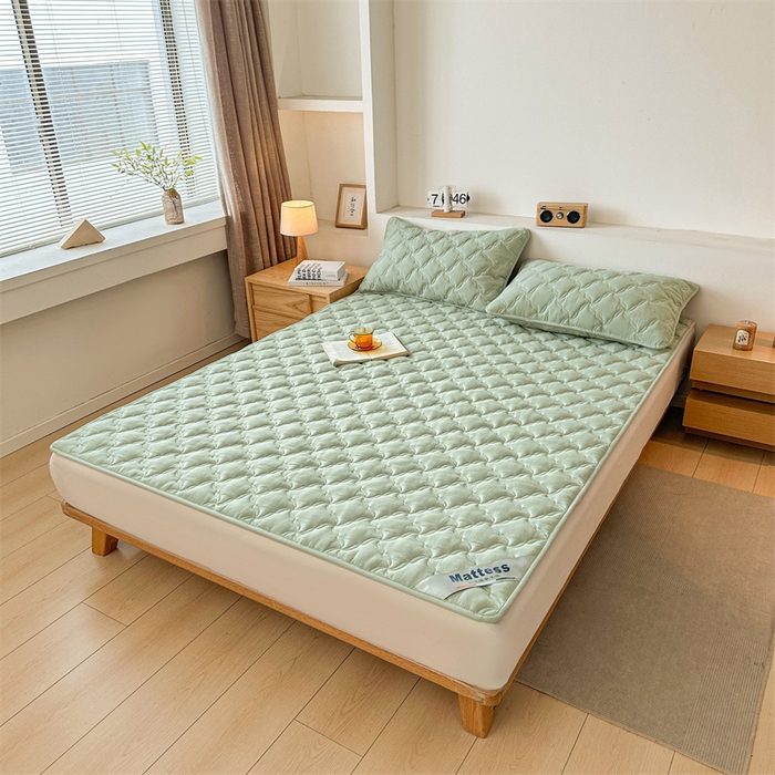 91家纺网 家纺一手货源 找家纺 （总）3C 2025新款全棉水洗棉抗菌夹棉床垫褥子床护垫