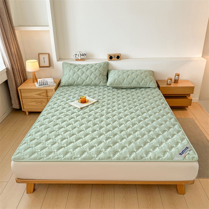 91家纺网 家纺一手货源 找家纺 （总）3C 2025新款全棉水洗棉抗菌夹棉床垫褥子床护垫