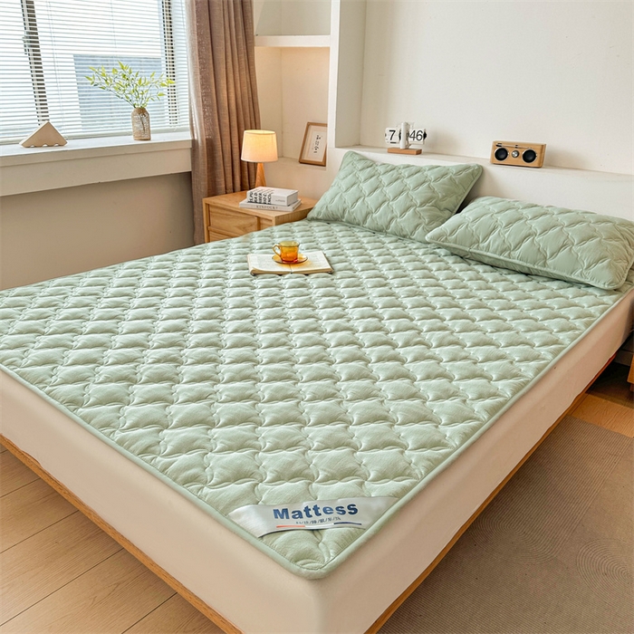 91家纺网 家纺一手货源 找家纺 （总）3C 2025新款全棉水洗棉抗菌夹棉床垫褥子床护垫