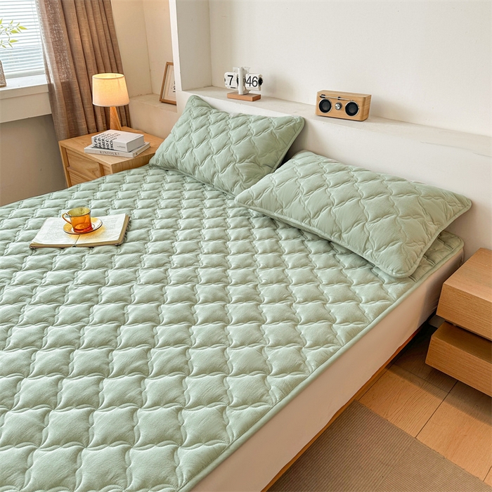 91家纺网 家纺一手货源 找家纺 （总）3C 2025新款全棉水洗棉抗菌夹棉床垫褥子床护垫