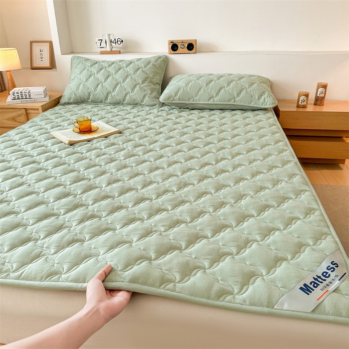 91家纺网 家纺一手货源 找家纺 （总）3C 2025新款全棉水洗棉抗菌夹棉床垫褥子床护垫