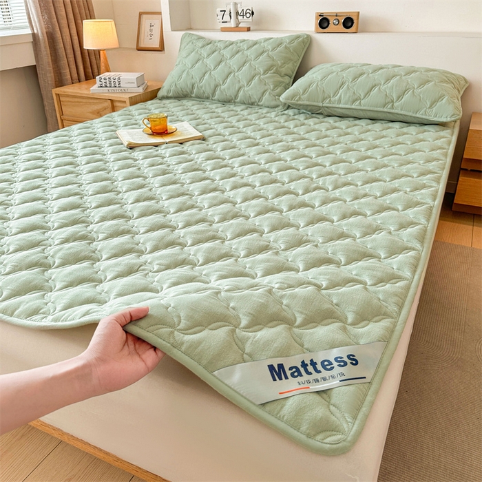 91家纺网 家纺一手货源 找家纺 （总）3C 2025新款全棉水洗棉抗菌夹棉床垫褥子床护垫