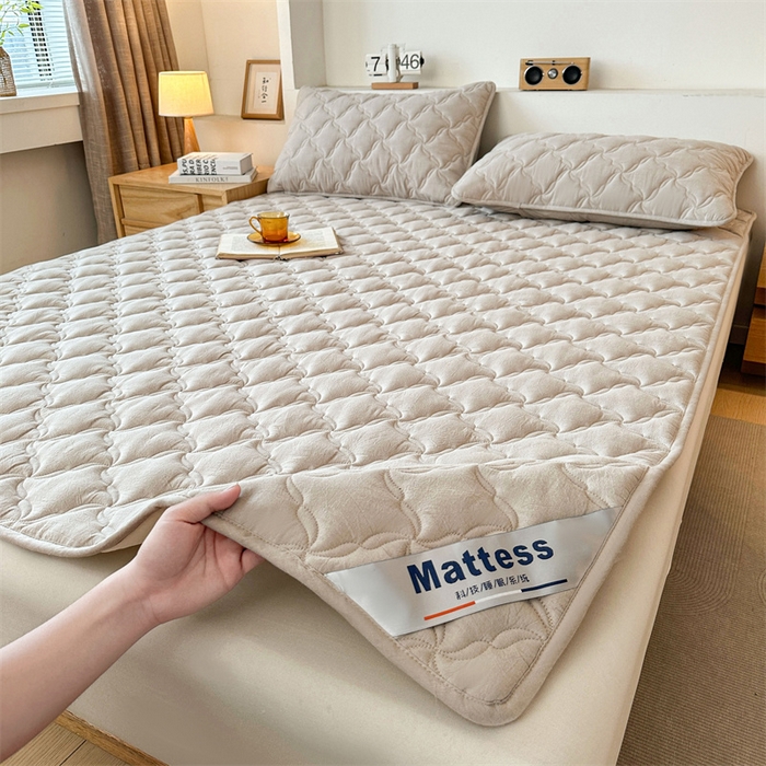 91家纺网 家纺一手货源 找家纺 （总）3C 2025新款全棉水洗棉抗菌夹棉床垫褥子床护垫