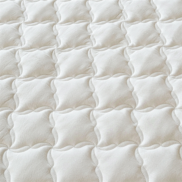 91家纺网 家纺一手货源 找家纺 3C 2025新款全棉水洗棉抗菌夹棉床垫褥子床护垫 波浪格-云朵白