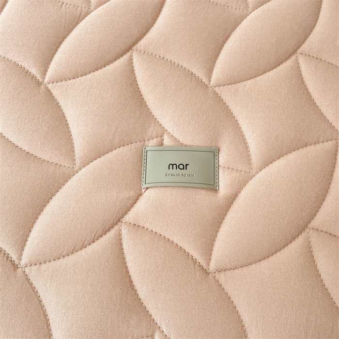 91家纺网 家纺一手货源 找家纺 3C 2025新款全棉水洗棉夹棉床笠-叶弦 叶弦-浅粉