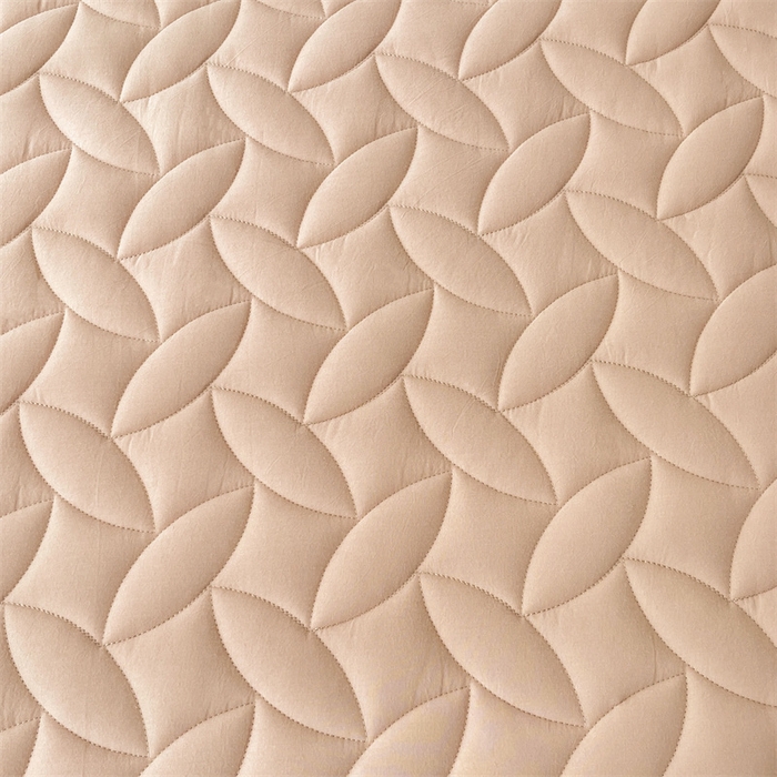 91家纺网 家纺一手货源 找家纺 3C 2025新款全棉水洗棉夹棉床笠-叶弦 叶弦-浅粉