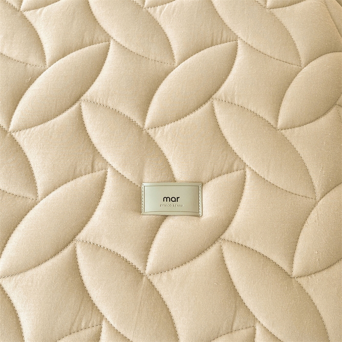 91家纺网 家纺一手货源 找家纺 3C 2025新款全棉水洗棉夹棉床笠-叶弦 叶弦-浅咖