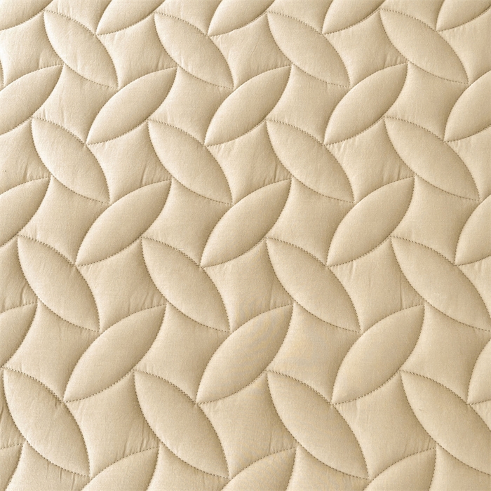 91家纺网 家纺一手货源 找家纺 3C 2025新款全棉水洗棉夹棉床笠-叶弦 叶弦-浅咖