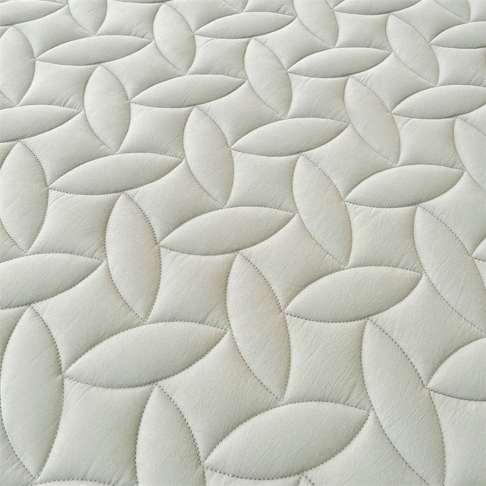 91家纺网 家纺一手货源 找家纺 3C 2025新款全棉水洗棉夹棉床笠-叶弦 叶弦-浅兰