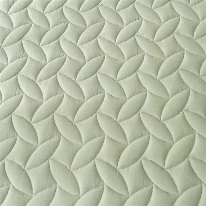 91家纺网 家纺一手货源 找家纺 3C 2025新款全棉水洗棉夹棉床笠-叶弦 叶弦-浅绿