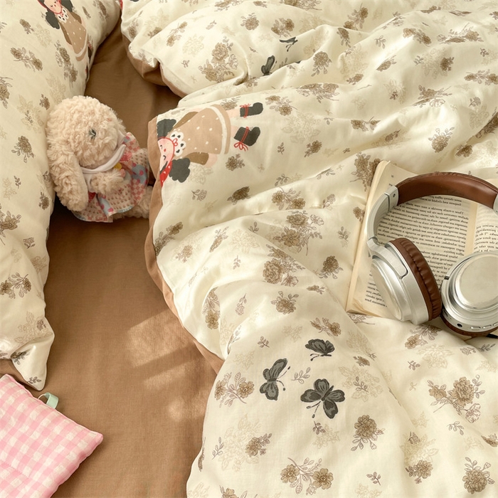 91家纺网 家纺一手货源 找家纺 （总）如约 2025新款A类全棉双层纱四件套