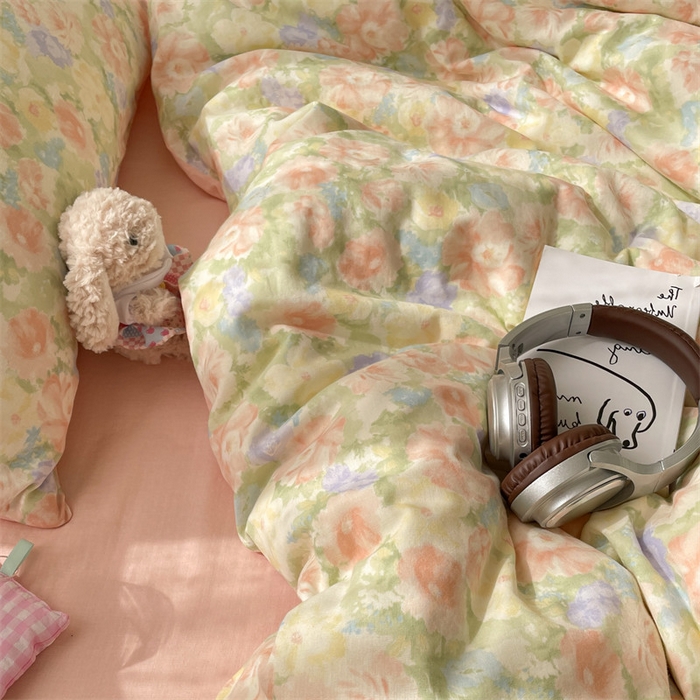 91家纺网 家纺一手货源 找家纺 （总）如约 2025新款A类全棉双层纱四件套