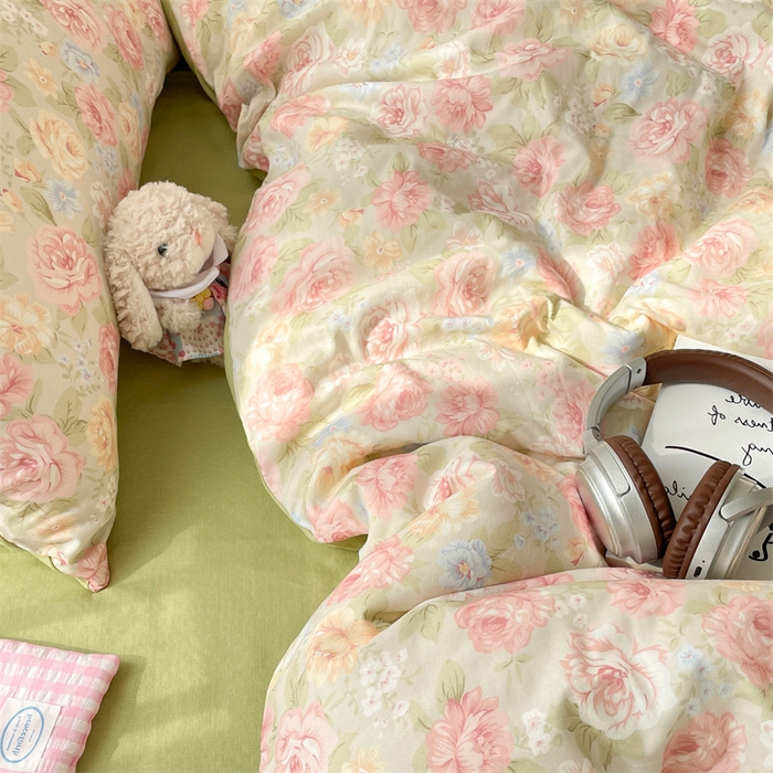 91家纺网 家纺一手货源 找家纺 （总）如约 2025新款A类全棉双层纱四件套